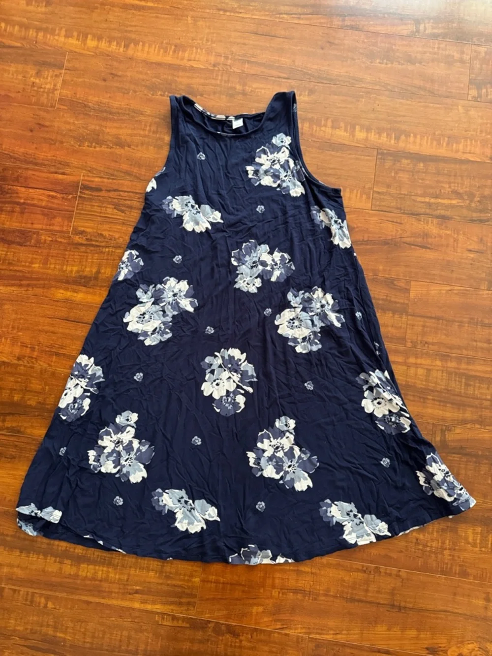 Old Navy Navy Blue Floral Midi Dress - Picture 2 of 3